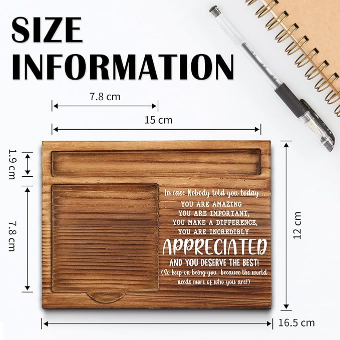 Appreciation Sticky Note Holder, Thank You Appreciation Gifts for Women, Men, Friends, Coworker, Nurse, Employee, Inspirational Motivational Quote for Desk Self-Stick Note Pad Holders WPP19