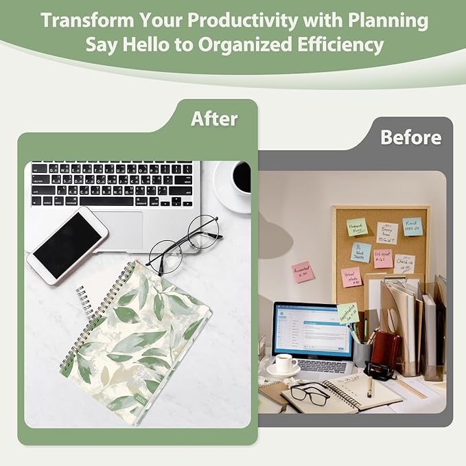 2026 Planner, Weekly and Monthly Calendar Agenda Book, Jan 2026 - Dec 2026, Hardcover Planning Academic Planner for Office School Supplies and Desk Accessories - A5 (6.3'' x 8.5'')