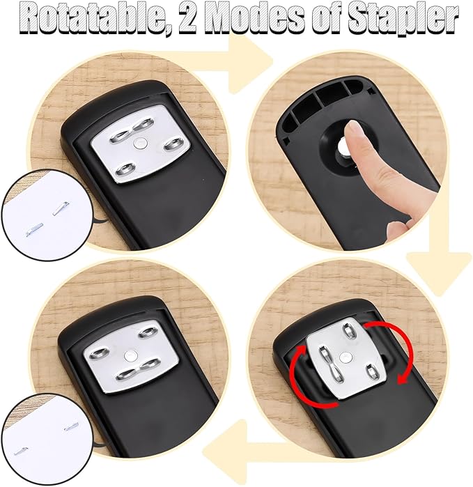 SYMDROMIA 13-in-1 Office Desk Organizer Set with Stapler and Tape Dispenser, Pen Holder, Scissors, Ruler, Hole Punch, 2 Pens & More Desktop Accessories for Back to School Supplies (Black)