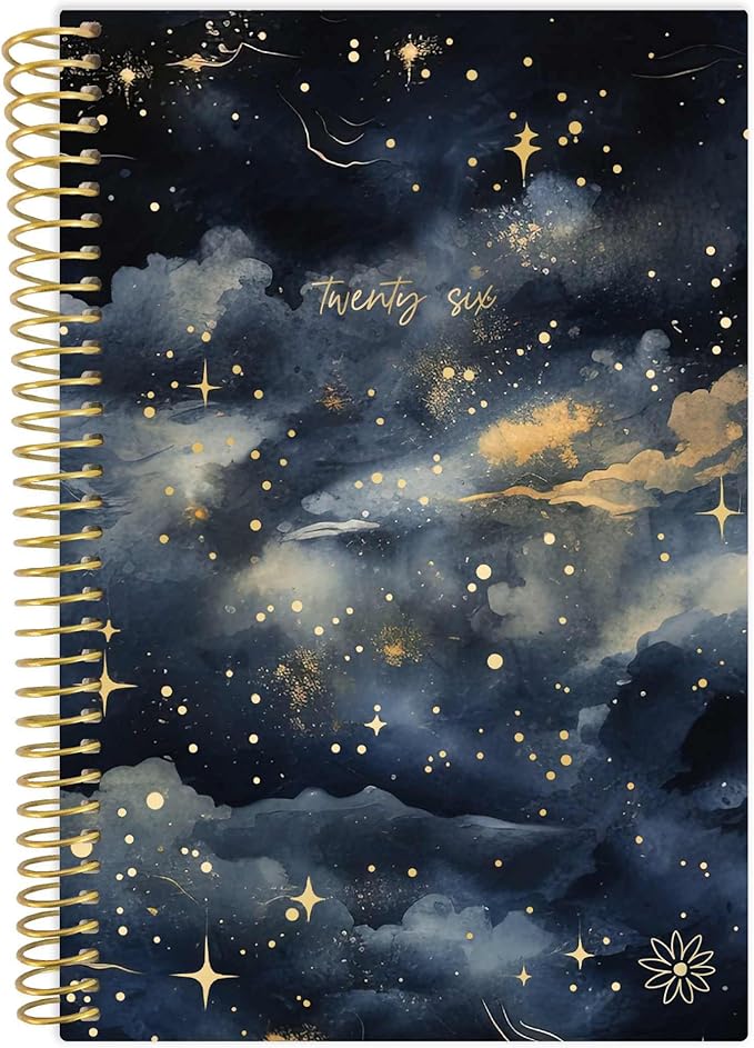 bloom daily planners 2026 Pocket Planner - 4” x 6” - (January 2026 - December 2026) - MINI Weekly/Monthly Agenda Organizer & Calendar Book - Midnight Sky