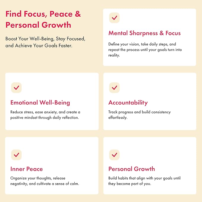 iAmEvolving Journal – Guided Gratitude & Goal Planner with Habit Tracker, Mindfulness Prompts & Daily Reflection | Undated 6-Month Self-Care & Wellness Notebook for Personal Growth (Black)