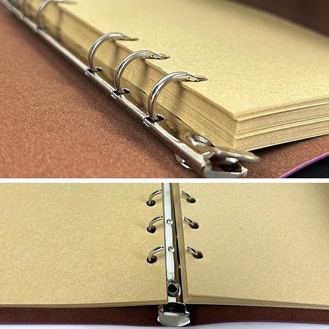 HARDCOVER JOURNAL Writing Notebook - Antique Handmade HARDCOVER Bound Daily Notepad, Vintage Leaf Series, (Leaves, Purple)