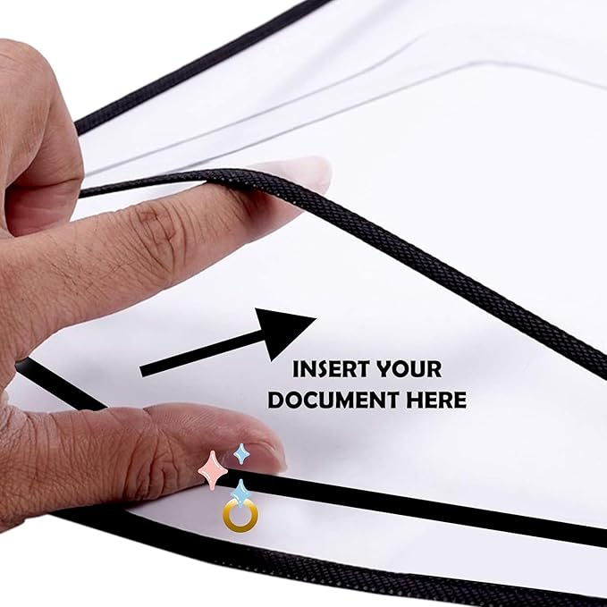 Office Werks Stitched Job Ticket Holder 11 x 17 Inch, Clear Work Order Plastic Sleeves Holder, Document Print Holders, Perfect for Attaching to Machinery, File Cabinets, Racking & Hanging, 25 Pack