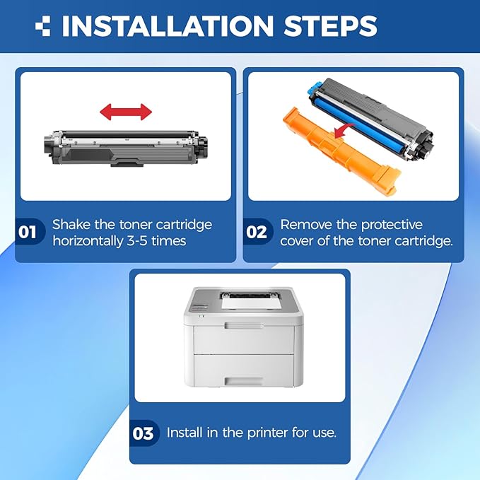 TN223 Toner Cartridge Set 4-Pack Black Color Replacement for Brother TN-223 TN227 Compatible with HL-L3270CDW HL-L3210CW MFC-L3770CDW HL-L3290CDW MFC-L3750CDW L3710CW HL-L3230CDW L3230CDN Printer Ink