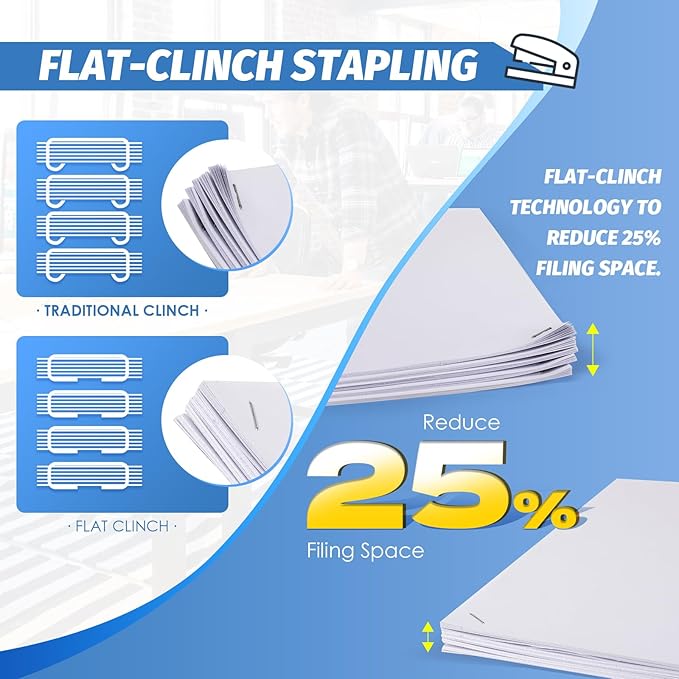 Electric Stapler, Heavy Duty 70 Sheets Automatic Stapler, Jam-Free, Flat-Clinch & Quiet for Home and Office, with 5500 Staples