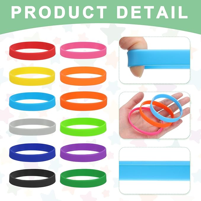 MECCANIXITY 100Pcs Silicone Rubber Bands Non-slip 4 Inch Flat Elastic Rubber Wrapping Bands for Books, Traps, Art, Wrapping Paper, Cord Wraps, Gray