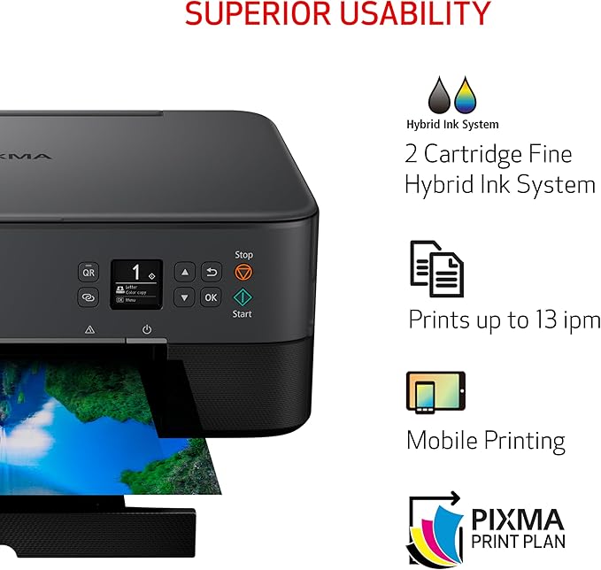 Canon PIXMA TS6420a All-in-One Wireless Inkjet Printer [Print, Copy, Scan], Works with Alexa
