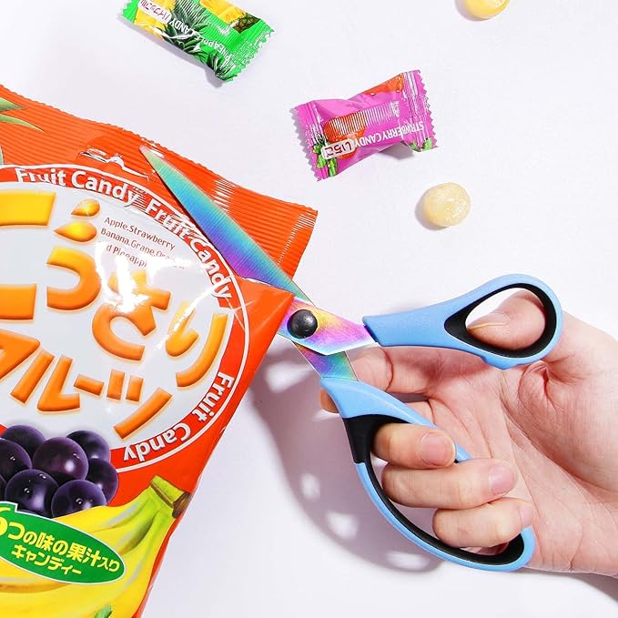 8.5" All-Purpose Scissors, 3-Pack Bulk Ultra Sharp Blade Shears, Comfort-Grip Sturdy Scissors for School, Office, Home, Sewing, Fabric, Craft Supplies, Right/Left Handed