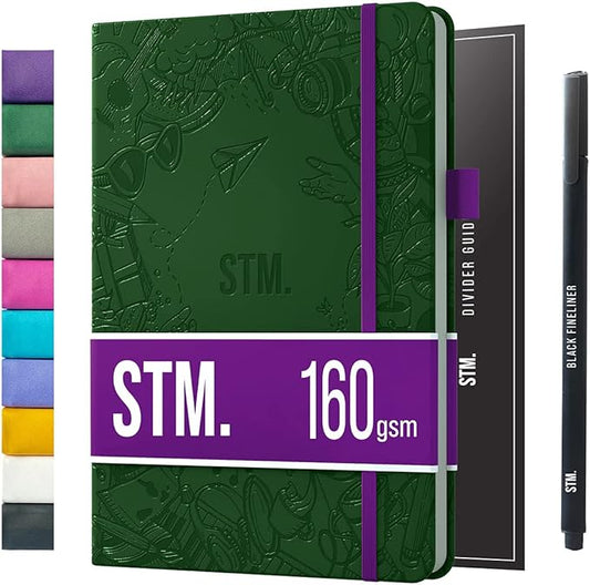 Bullet Dotted Journal Dot Grid Notebook | A5 Daily Journaling Notebooks for Personal Writing, Work, Women | 160gsm Thick Paper, Hard cover, Lay Flat Binding | 5x7 Journals Cuaderno Libretas de apuntes