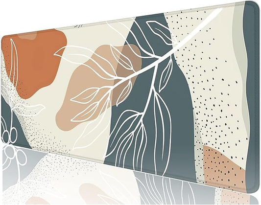 Desk Mat, 32" x 12" XXL Extended Large Gaming Mouse Pad, Desktop Decor Desk Pad, Cute Men Women Office Supplies and Accessories, XL Mouse Mat for Laptop & Keyboard, Desert Flower