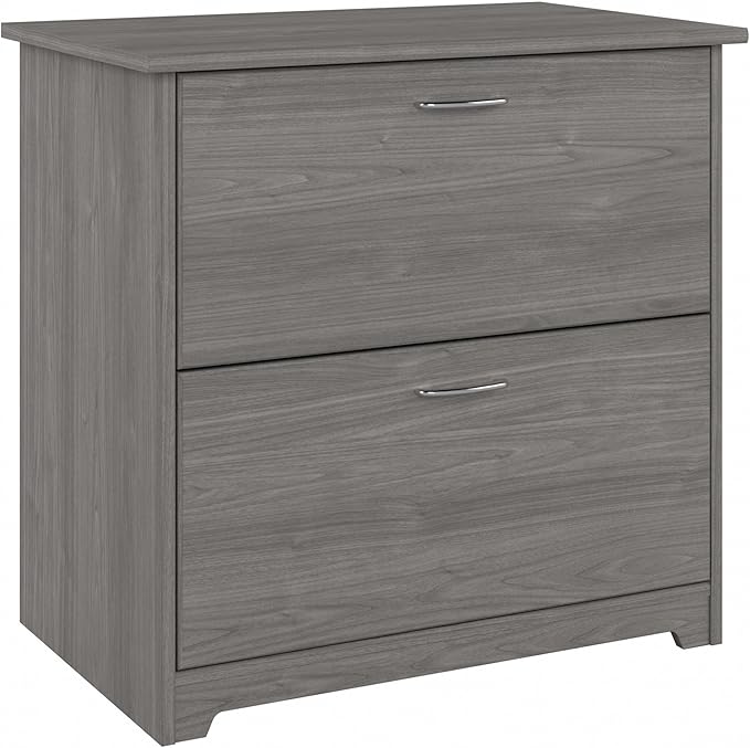 Bush Furniture Cabot 2 Drawer Lateral File Cabinet in Modern Gray, Home Office Chest for Letter, Legal, and A4-Size Document Storage