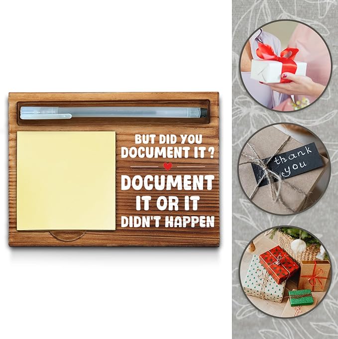 Funny Sticky Note Holder Gifts for HR, School Administrator, Counselor, Social Worker, Nurse, Admin Assistant, Funny Human Resources Gifts, Office Desk Self-Stick Note Pad Holders WPP32