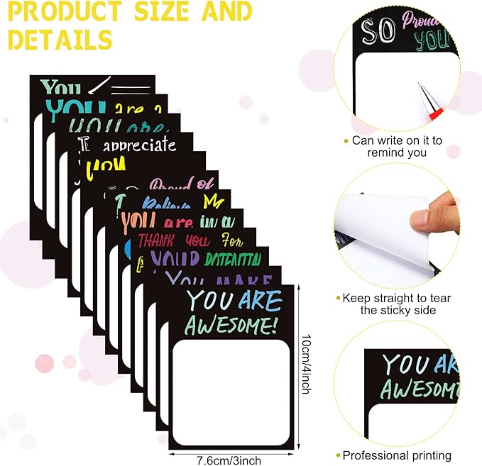 Geyee 24 Pcs Modern Sticky Notes with Funny Pens Fun Notepads for Adults Coworkers Nurse 3 x 4 Inch to Do List Notepads with Sayings Pen for Lab Week Gifts Teacher Office Supplies