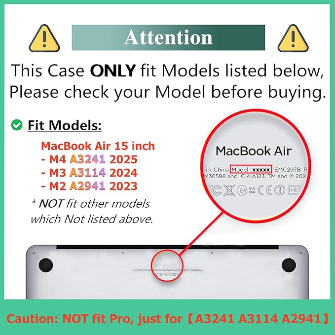 DTangLsm Compatible for MacBook Air 15 inch Case 2025 2024 2023 M4 M3 M2 A3241 A3114 A2941 Touch ID, Beach Plastic Hard Shell Protective Case for Mac Book Air 15 Cover + Keyboard Skin, Sunset Beach