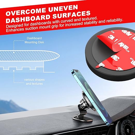 3M Double Sided Tape Heavy Duty 40PCS VHB Adhesive Pads 1“ and 2” Squares Dots Rectangles Pack Strong Waterproof Mounting Tape for Dashboard Dash Cam Windshield Suction Cup Phone Holders Black