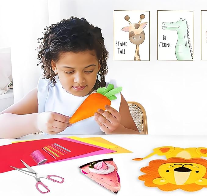 24 Pcs 11.8 x 35.4 Inch Wool Blend Felt Sheets for Crafts, 8 Color 1mm Thickness Orange Yellow Assorted Stiff Felt Rectangle Bulk for Sewing Patchwork School DIY Projects Decoration