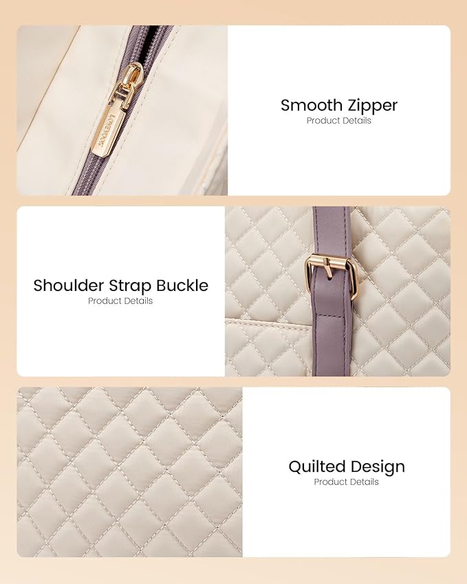 LOVEVOOK Laptop Bag for Women, 15.6 Inch Work Tote Computer Bag With Large Cup Holder, Lightweight Large Laptop Briefcase for Travel, Bussiness, Teacher