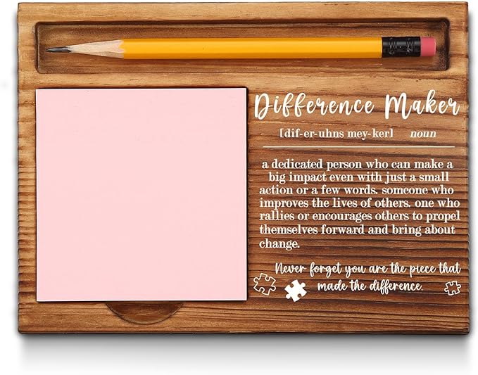 Thank You Appreciation Gifts for Friends Women Men Leader Coach Boss Mentor Team Employees Coworkers Coworker Leaving Difference Maker Self-Stick Note Pad Holders GAA49