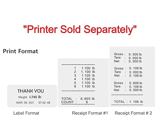 VisionTechShop TBWS-500 Washdown Stainless Steel Bench Scale, Lb/Kg/Oz Switchable, 500lb Capacity, 0.1lb Readability, NTEP Legal for Trade