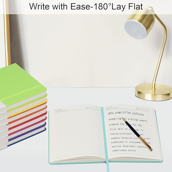 ZCZN 8 Pack Hardcover Journal Notebooks, 5.5"x8.3", Hardcover, 8 Colors, A5 Lined Journals for Notes-taking,Writing,Diary, Ruled Journaling Notebooks for Work School Travel Home