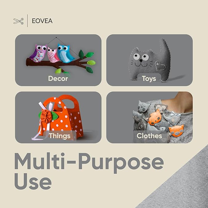 EOVEA | Acrylic Felt Fabric by The Yard - Non-Stiff, Soft Material - 72" Wide - 1.6mm Thick Felt Sheets for DIY Crafts, Sewing, Upholstery, Cushion, Padding(Platinum Grey, 20 Yard)