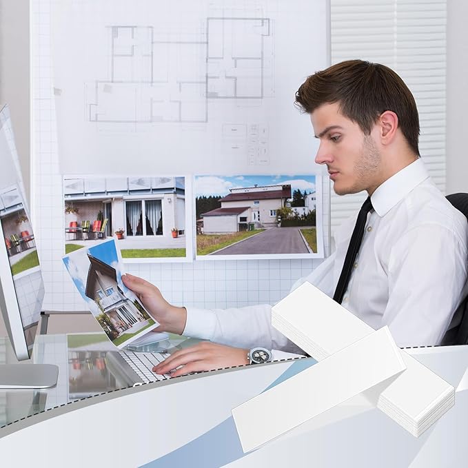 Gueevin 100 Pcs 3.15 x 10.75 Inch Self Adhesive Display Pockets Peel and Stick Clear Paper Sleeves Wall and Door Communication Clear Adhesive Sheet Protector Letter Size Plastic Sheet Protectors