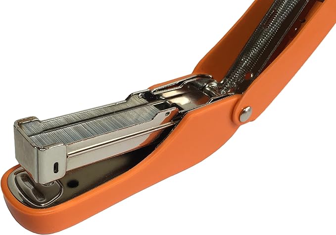 Praxxis Pro Office Supplies - Aria-Plus Half-Strip Mini Stapler - Durable, Compact, and Colorful Stapler for Office and Travel Use, Compatible with Standard 26/6 Staples, Orange