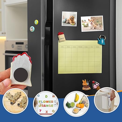 DIYMAG 90Pcs Magnetic Dot with Self Adhesive, Round Magnets Magnetic Tape Flexible Magnet Sheets with Adhesive for Crafts Photos and Die Storage Easy Peel and Stick, 0.8 x 0.08inch