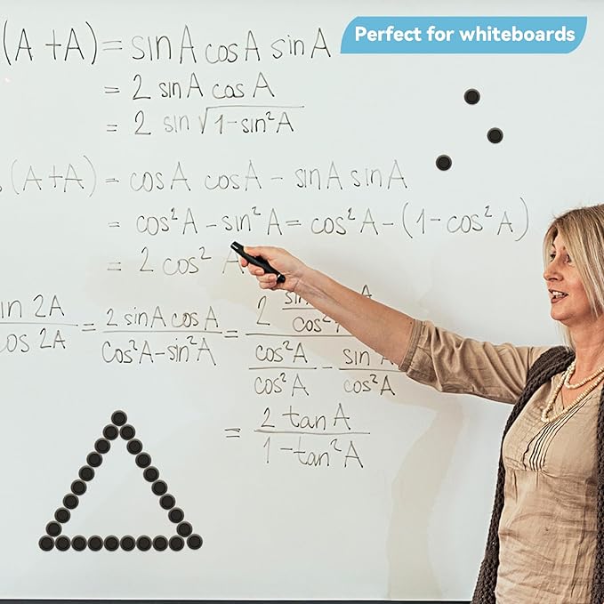 ZDZBLX Fridge Magnets, 28 Pack Mini Magnets for Fridge, Locker, Classroom, Office (Black)