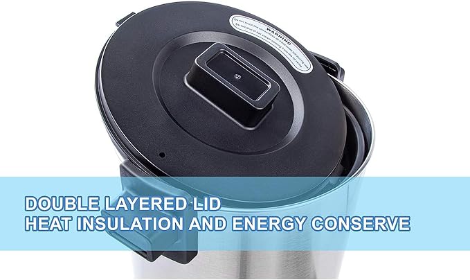 SYBO SR-CP35C Commercial Grade Stainless Steel Percolate Coffee Maker Hot Water Urn for Catering, 30-Cup, 3.5L, Metallic