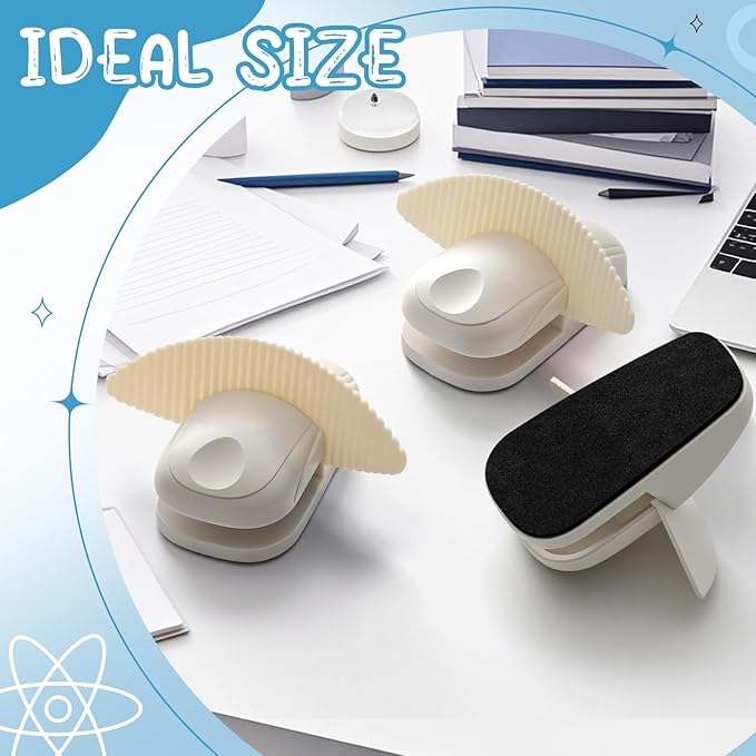 Faccito 2 Pcs Paper Holder Stand for Typing Non-Slip Mat Desktop Folder Document Holder with Anti-Slip Pads Portable Copy Stand Desktop Clamp for A4 Paper Office Reading (White)