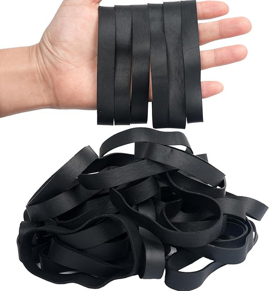HAIDIBAO-Rubber Bands 40 Pcs size#105 Big black rubber band large Elastic Band rubber bands office supplies Heavy Duty wide Strong Elastic bands Outdoor (5.12" x 0.6")