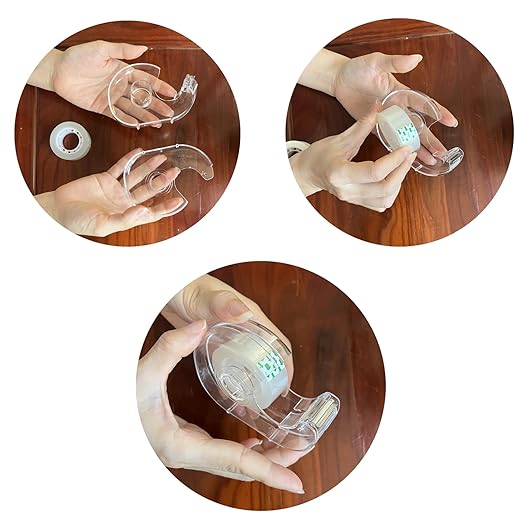 Clear Tape, Transparent Tape for Office, 3/4 in, Dispensered, 16 Packs