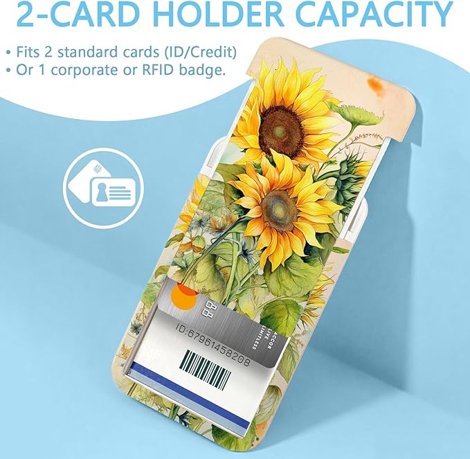 Gctriki ID Badge Holder with Breakaway Lanyard, Aesthetic Sunflower Lanyard for Keys，Retractable Badge Reel Clip, Teacher Lanyards for ID Badges Card Holder, Nurse Teacher Workers Women Office Gifts