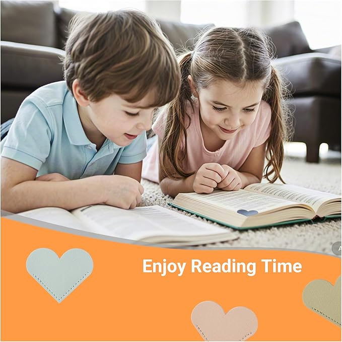 Yuoyar 30Pcs Leather Heart Book Marks for Reading Women - Cute Bookmarks for Book Lovers - Unique Gifts for Women