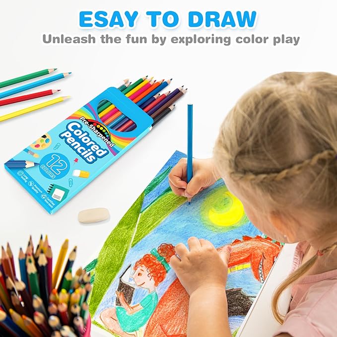 Jumlys 1152 Count Colored Pencils Bulk, 96 Packs Pre-sharpened Coloring Pencils for Kids in 12 Colors, Bulk School Supplies for Teachers, Ideal Back to School Supplies & Classroom Prizes