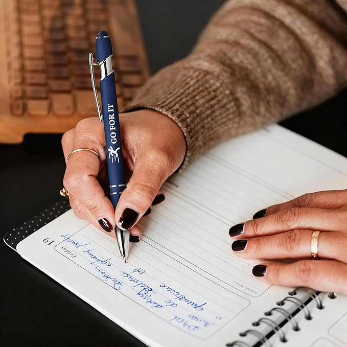 Inspiring Pen Set - 12 Inspirational Quote Ballpoint Pens with 12 Refills, Blue Ink - Motivational Gifts for Office & School | Encouragement Gifts for Men & Women, Multicolor