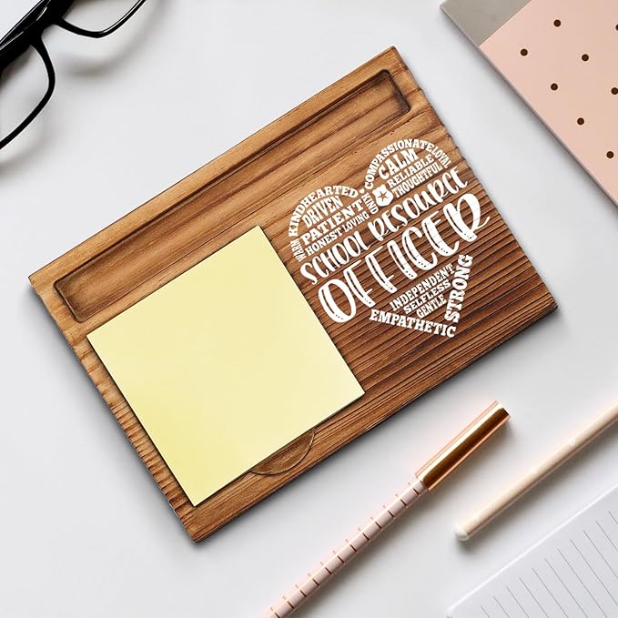 School Resource Officer Sticky Note Holder, School Resource Officer Office Decor Gifts, School Resource Officer Thank You Appreciation Gifts for Women Self-Stick Note Pad Holders WPP22