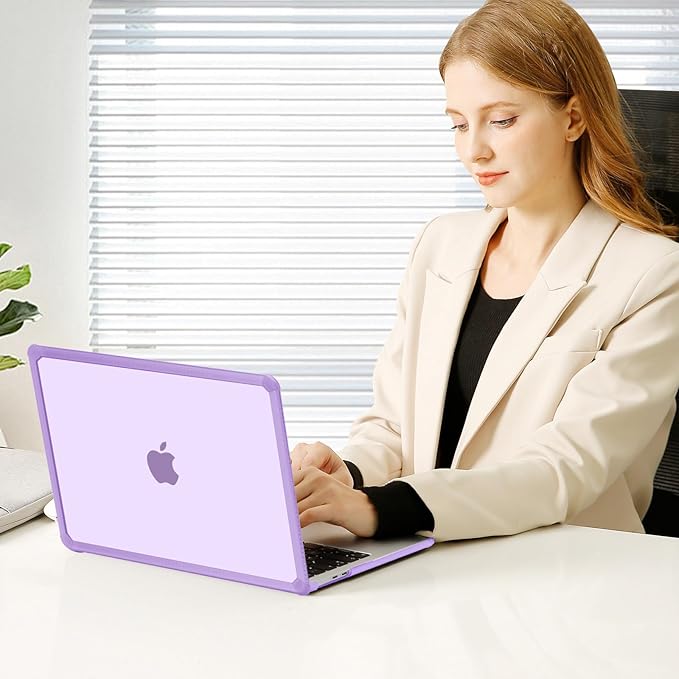 MOSISO Compatible with MacBook Pro 13 inch Case M2 2025-2016 A2338 M1 A2251 A2289 A2159 A1989 A1708 A1706, Anti-Cracking Heavy Duty Plastic TPU Bumper Hard Case&Keyboard Skin&Screen Film, Purple