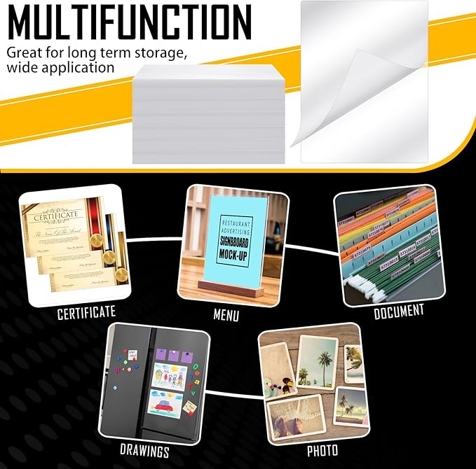 Sherr 400 Pack 10 Mil Laminating Pouches Thermal Laminating Sheets Letter Size Clear Plastic Paper Hot Glossy Sheets Office Supplies (9 x 11.5 Inch)