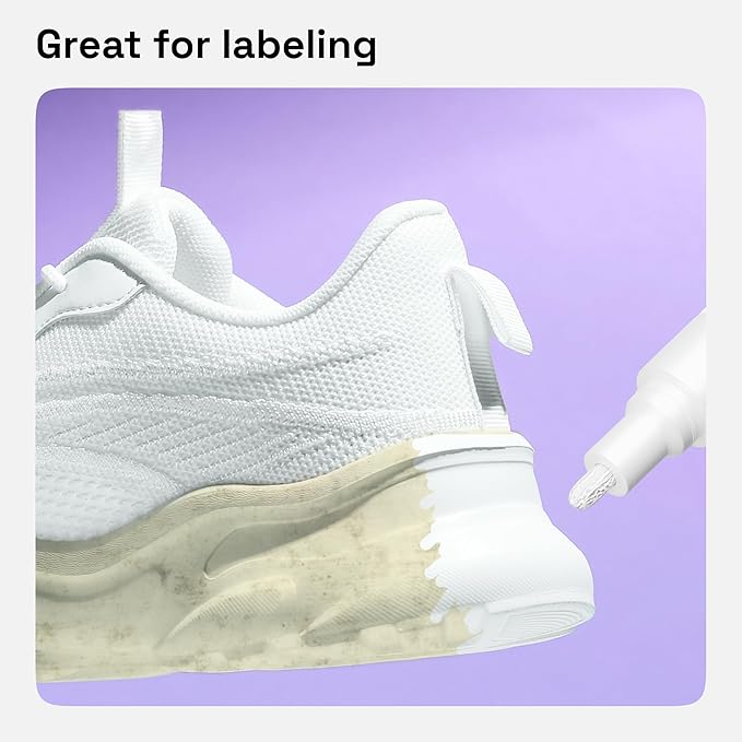 ARTISTRO 2 Black & White Permanent Marker - Waterproof Markers for Tire, Fabric, Rocks, Glass, Ceramic, Wood, Paper - Oil Based Paint Pens - Medium Tip 3mm