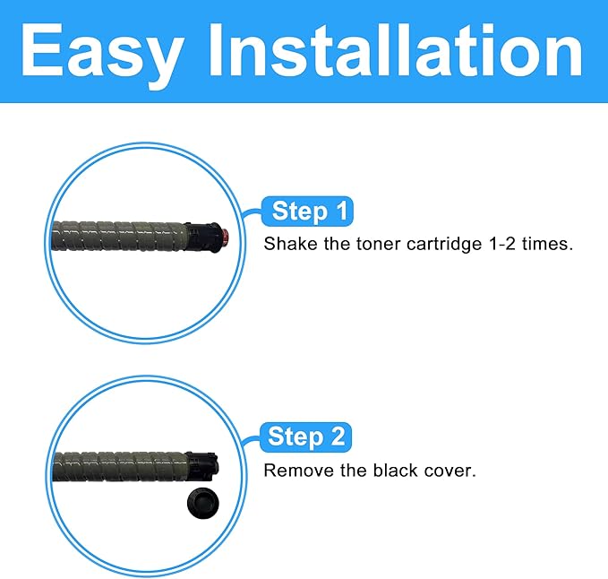 LCL Compatible Toner Replacement for Ricoh MP C4503 C4504 C4504ex C5503 C5504 C6003 C6004 C6004ex Printer (1-Pack Black) - High Capacity: 33,000 Pages at 5% Coverage (Letter /A4) - LCL