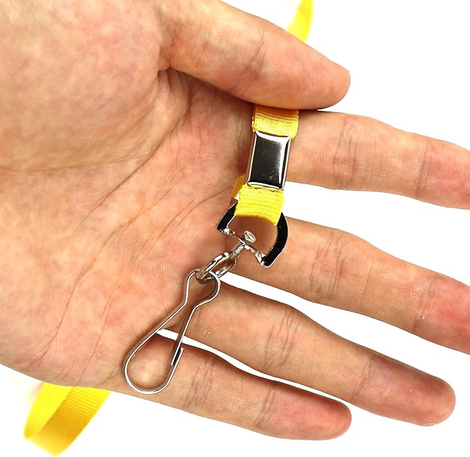 Beebel ID Badge Holder Lanyards with Waterproof Badge Card Bulk Lanyard for Name Tags Holders(Yellow)