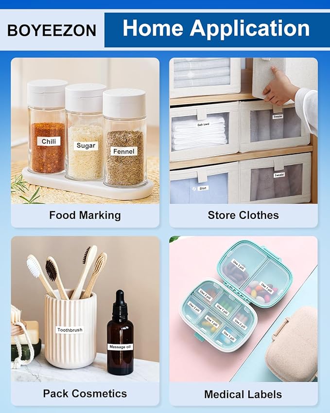 5 x 45013s Replacement for DYMO D1 Label Tape 1/2 Inch x 23 Ft, Black on White, 45013 D1 Label Maker Refills for DYMO LabelManager 160 210D 260P 280 360D 420P 450D (S0720530 12mm x 7m)