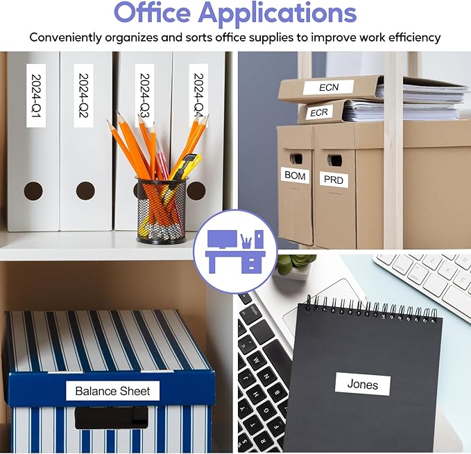 NineLeaf 4 Pack Compatible for Brother P-Touch M-K221 MK221 M221 White M Tape 9mm 3/8 Inch Black on White Label Tape for PT-M95 PT-80 PT-90 PT-70 PT-55 PT-65 PT-85 PT-45 PT-70BM PT-100 Label Maker