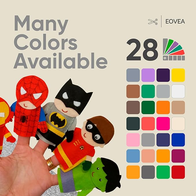 EOVEA | Acrylic Felt Fabric by The Yard - Non-Stiff, Soft Material - 72" Wide - 1.6mm Thick Felt Sheets for DIY Crafts, Sewing, Upholstery, Cushion, Padding(Heater Gray, One Yard)