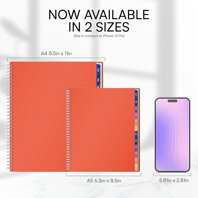 Ensight 2026 Appointment Book and Planner 8.5" x 11" Large Hourly Weekly Daily Schedule Book with Tabs, 15 Minute Time Slots, Peach Calendar Organizer Jan 2026–Dec 2026 Appointment Planner - Peach