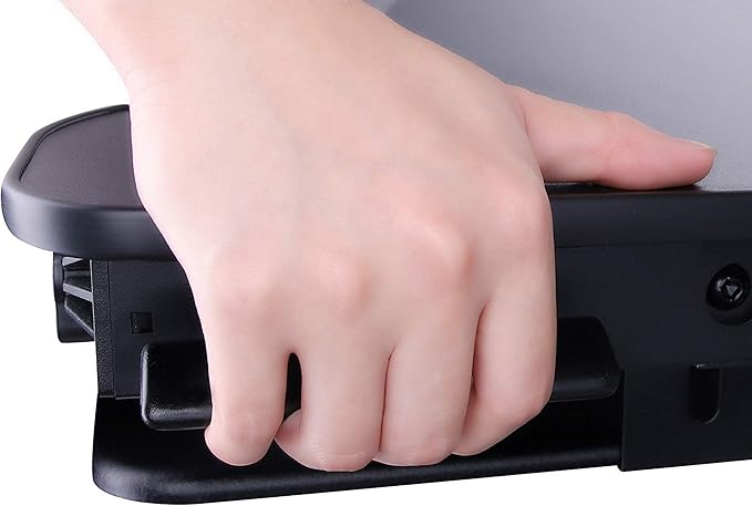 Rocelco 32" Height Adjustable Standing Desk Converter - Slide Out Retractable Keyboard Tray - Sit Stand Up Double Monitor Riser - Dual Piston Lift Assist Tabletop Computer Workstation - Black (R ADRB)