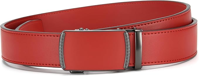 CHAOREN Mens Belt Leather Ratchet Belt - Customizable Fit, Effortless Style (35mm)