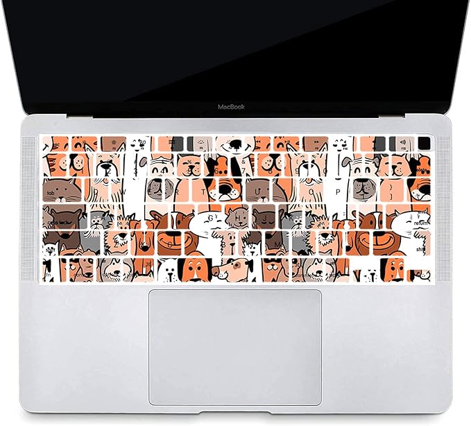 Case Compatible with MacBook Pro 15 inch 2019 2018 2017 2016 Release A1990 A1707 with Touch Bar, Plastic Hard Shell Laptop Case Cover & Keyboard Protector - Animal